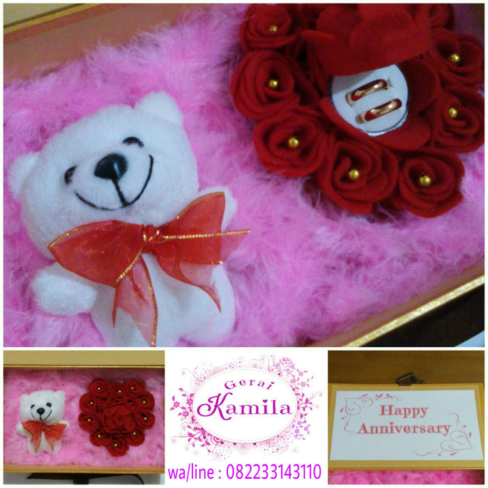 Jual Kotak Perhiasan Cincin Bentuk Bunga Mawar Love Hati Boneka Beruang Kota Bandar Lampung Buket Bunga Boneka Tokopedia