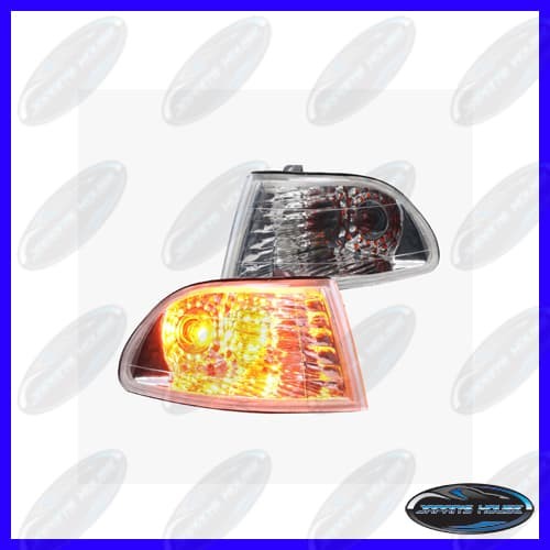 For 96-00 Honda Civic Dome Smoke Amber Fender Side Marker Turn Signal Lights