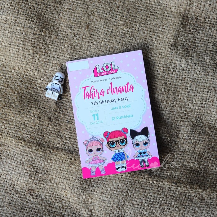 Jual Undangan Ulang Tahun Anak Lol Surprise Pink Kab Tangerang Rumahkushop99 Tokopedia