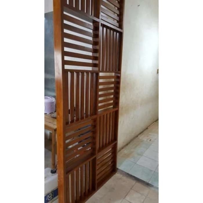 Jual Partisi Penyekat Minimalis Bahan Full Kayu  Solid 