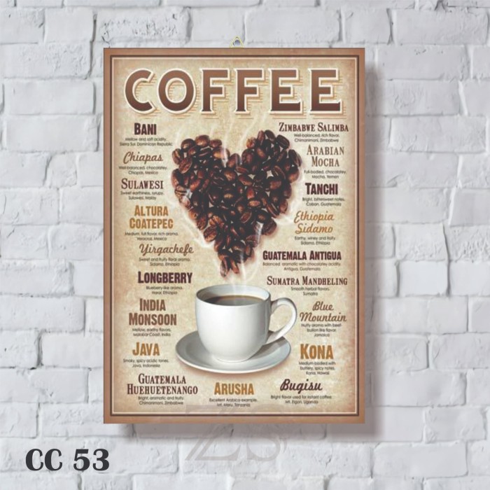 Jual Cc53 Poster Kayu Coffee Cafe Quotes Wall Decor Art Vintage Kota Bogor Zetika Shop Tokopedia
