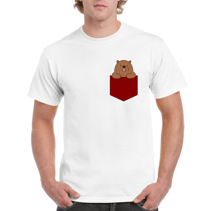 Get Wallpaper Jual Kaos We Bare Bears Pocket Panda Grizzly Ice Bear Pocket For Android Free