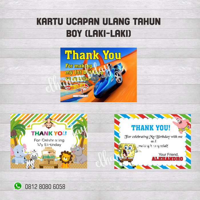 Jual Kartu Ucapan Terima Kasih Custom Anak Laki Laki Thanks Card Kab Bogor Elhanan Birthday Tokopedia Terima kasih telah dan masih berjuang hingga sejauh ini. kartu ucapan terima kasih custom anak laki laki thanks card
