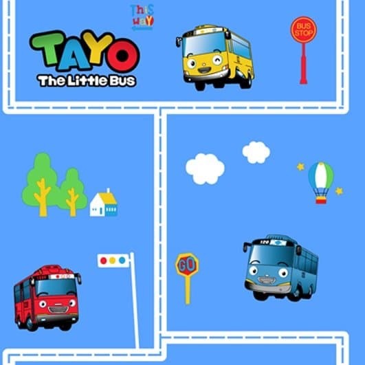 Jual Wallpaper Dinding Anak Motif Bus Tayo Kid S - Kota