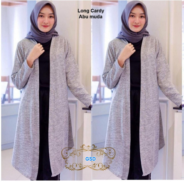 Jual Long cardi cardigan  muslim long cardi hijab  wanita 