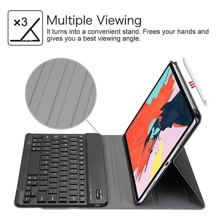 Jual iPad    Pro 11 inch 2018 Bluetooth Keyboard Leather Flip