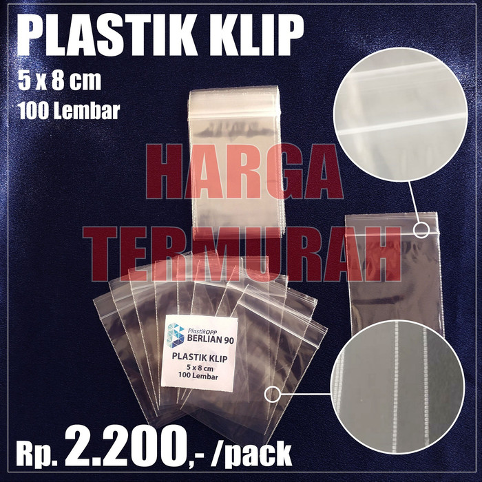 Jual 5x8 CM PLASTIK KLIP / PLASTIK CLIP / PLASTIK ZIPLOCK