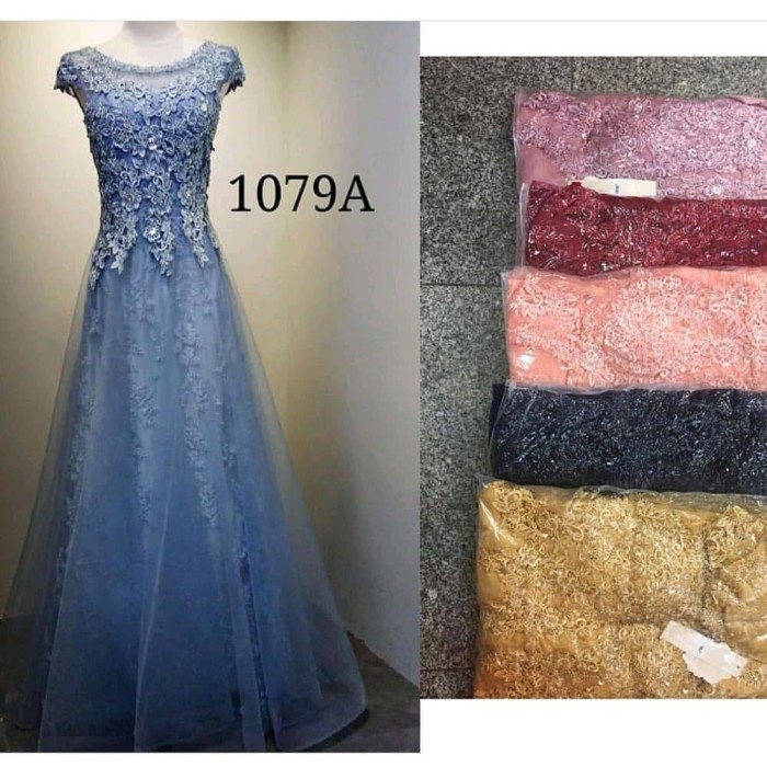 Jual Long Dress brokat tutu bridaL - Gaun Pesta prewedding ...