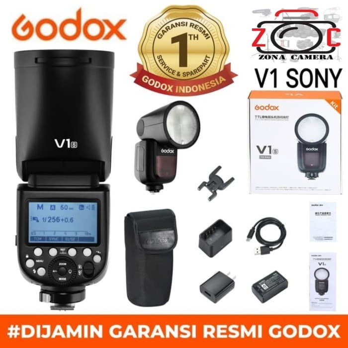 Jual Godox V1S Flash V1 Sony Kit Speedlite Lampu Strobis Lighting