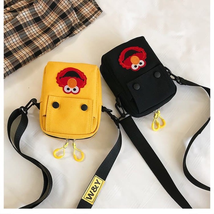 Jual tas  anak selempang  wanita pria unisex elmo  sling 