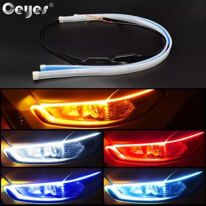 Jual Lampu Alis LED DRL Running Sein Gerak 12v 60cm 1 set Jual Lampu Alis LED DRL Running Sein Gerak 12v 60cm 1 set