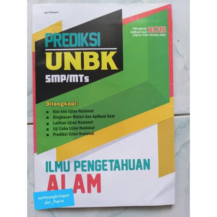 Jual Prediksi Un Unbk Smp Mts Ipa 2018 2019 2019 2020 Ada 2 Bk Kunci Jwb Kab Sleman Darfiqrin Tokopedia