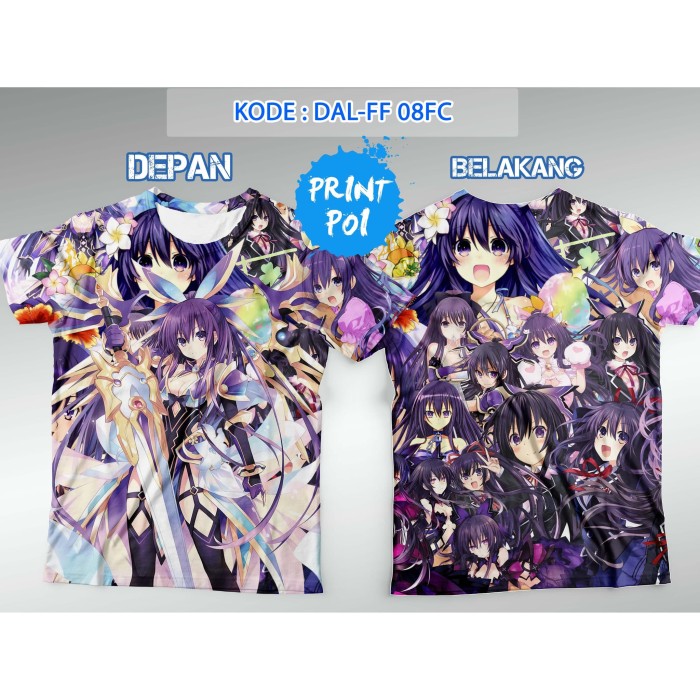 Jual Kaos Yatogami Tohka Face - Date a Live - Ahegao