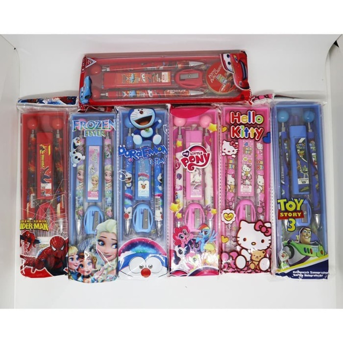 Jual kotak pensil set alat tulis anak motif frozen  