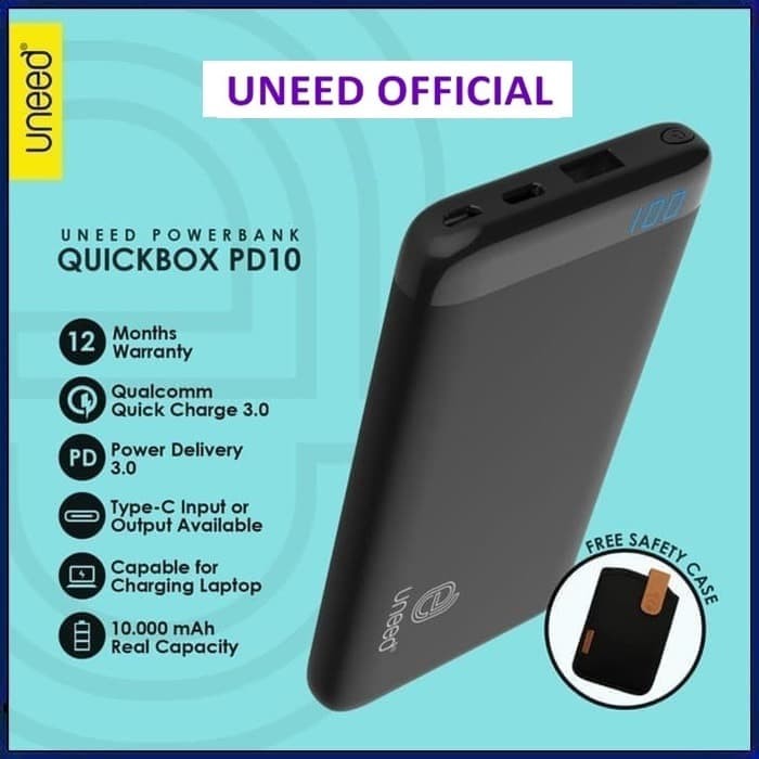 Jual UNEED UPB101PD QuickBox PD10 Power Bank 10000 mAh
