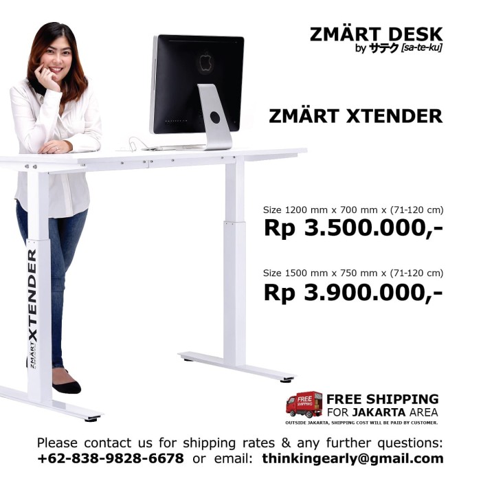 Jual Zmart XTENDER Meja Kerja Adjustable Height  Working 