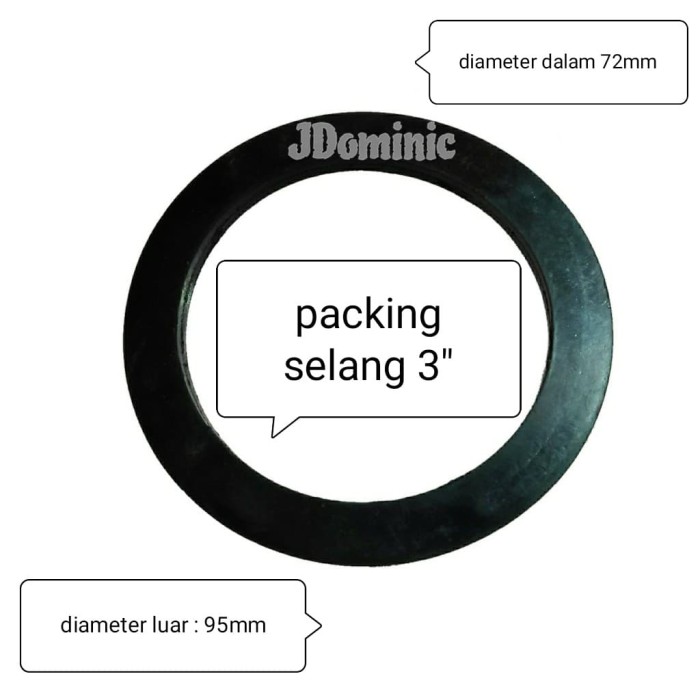 Jual packing karet selang 3 inchi oring rubber gasket paking peking