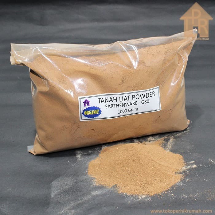 Jual Tanah  liat  bubuk  Earthernware clay powder 1000G 