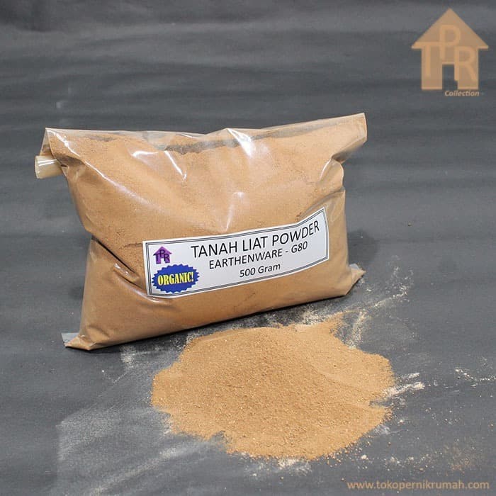 Jual Tanah  liat  bubuk  Earthernware clay powder 500G 