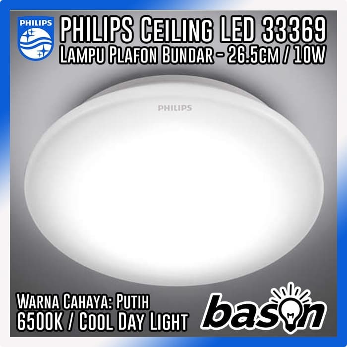 Jual PHILIPS 33369 6500K LED CEILING 10W | Lampu Bundar Include LED