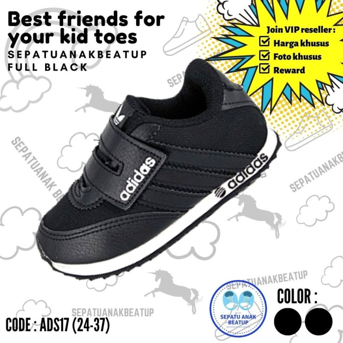 Jual Ads 17 Sepatu Sekolah Anak Adidas Murah Hitam 24 Jakarta Selatan Beat Up Tokopedia