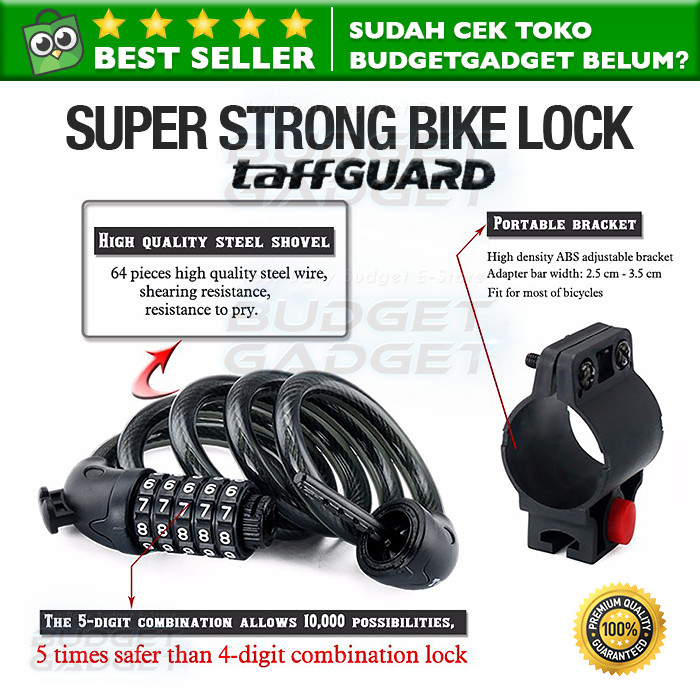 Jual Gembok Sepeda Kode Angka 5 Digit - Jakarta Barat