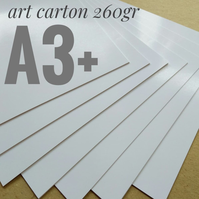Jual Kertas Art Carton 260 Gsm Uk A3+. 32 cm X 48.3 cm