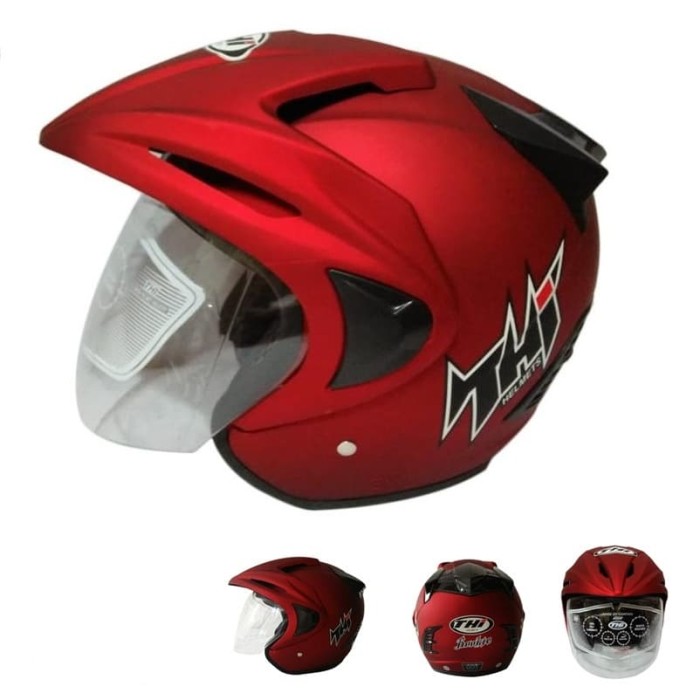 Jual Helm  Sni THI RED DOFF Helm  Half Face Murah  Terlaris 