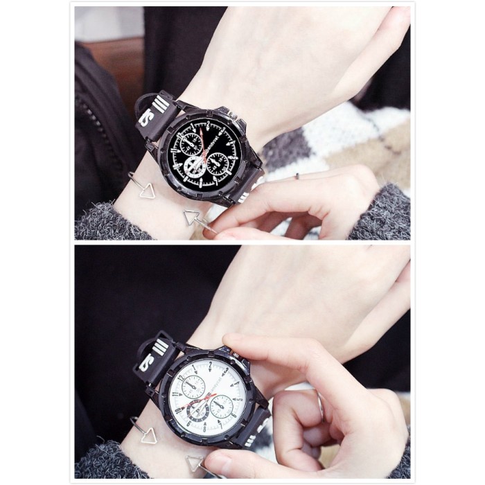 men silica gel led glow fashion outdoor sports quartz watch