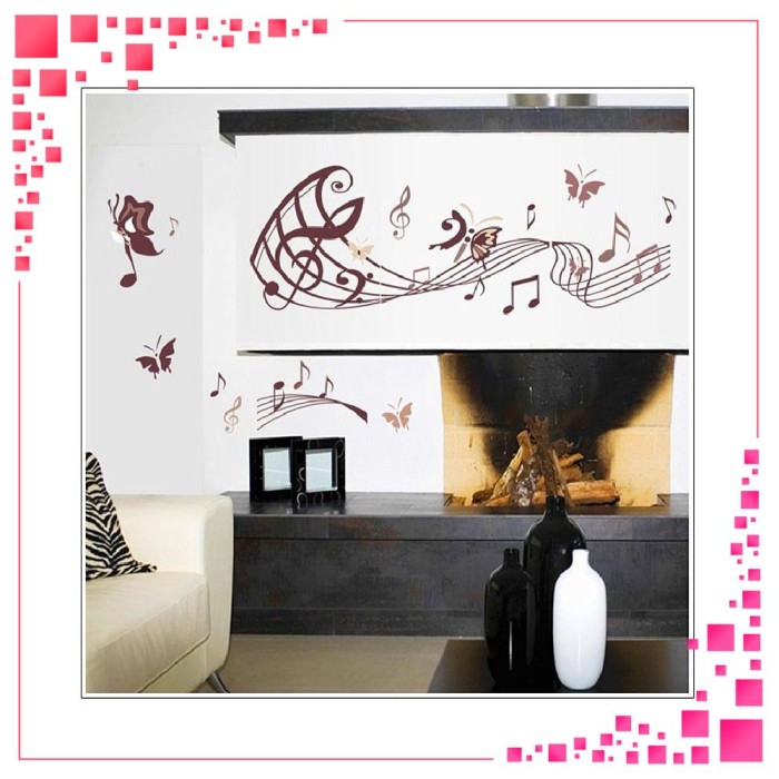 Jual STICKER DINDING WALL STICKER MUSIK MUSIC NADA NOTE 