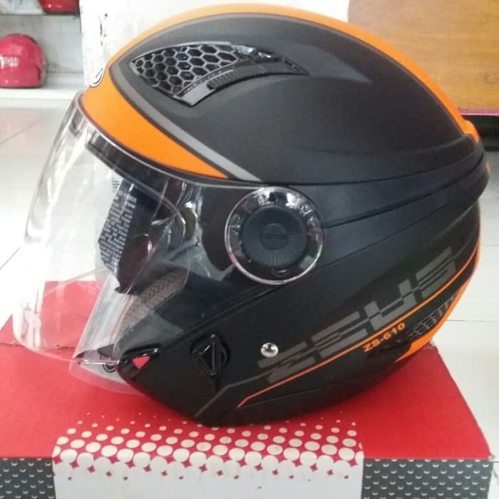 Momo CASCO BLACK MATT//ORANGE FLUO XL