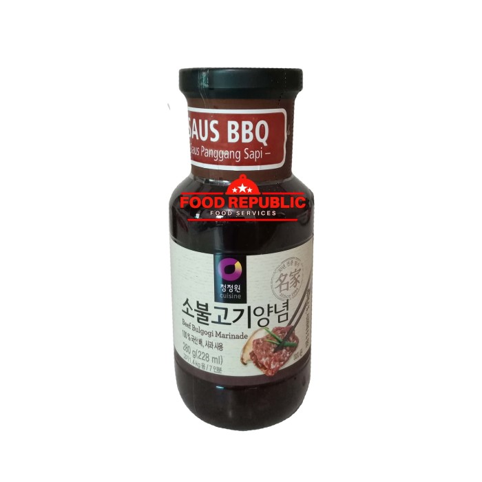 Jual SAUCE MARINADE BEEF BULGOGI 280 GR CHUNG JUNG ONE SAUS MARINASI