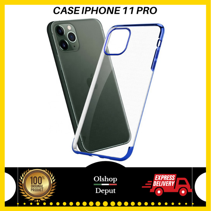 Jual Case iphone 11 PRO Luxury Half Plating Premium Like