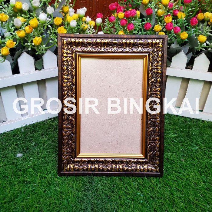 Jual Bingkai Foto 3R Kayu Lis Gold Klasik | Photo Frame ...