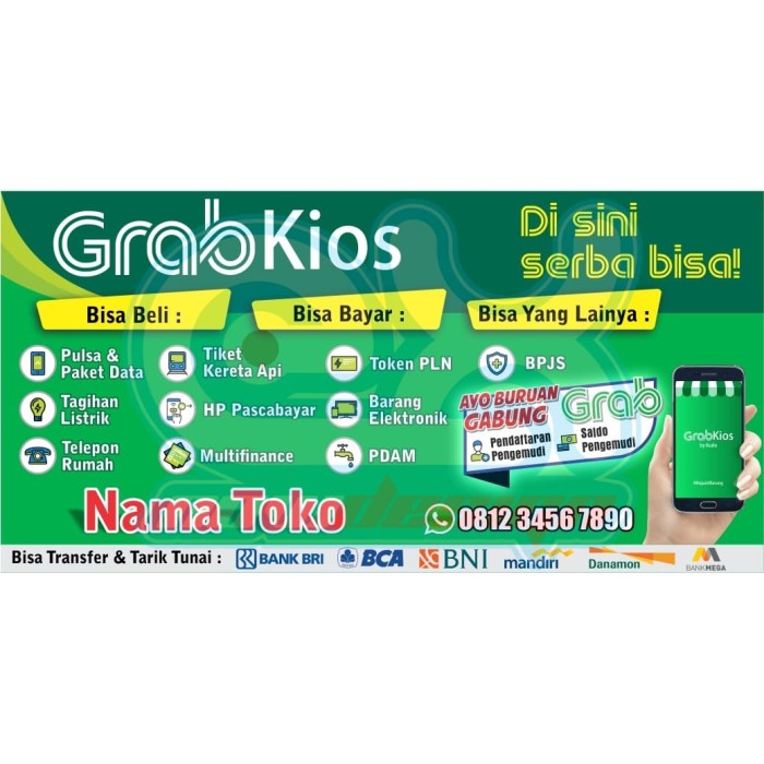 Jual Spanduk Banner GRAB KIOS - Kota Kediri - ExNow Desig   n