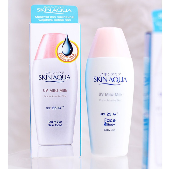 Jual (Pink) SKIN AQUA UV Mild Milk SPF 25 PA++ / For