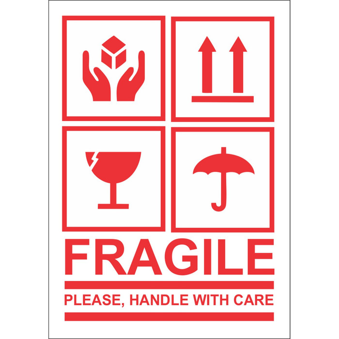 Jual STICKER FRAGILE 6X8 CM - STIKER PENGAMAN PAKET PECAH ...