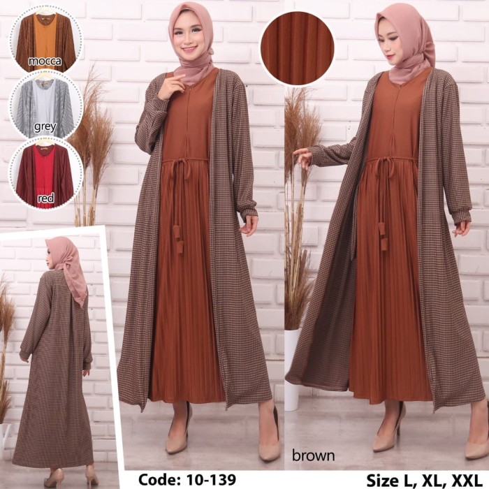  Baju  Gamis  Plisket  Voal Motif