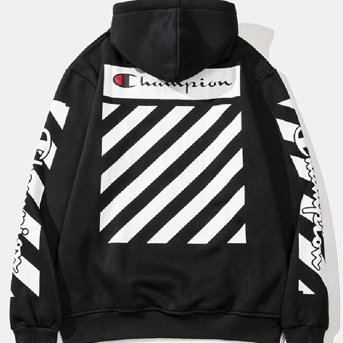 off white hoodie black white