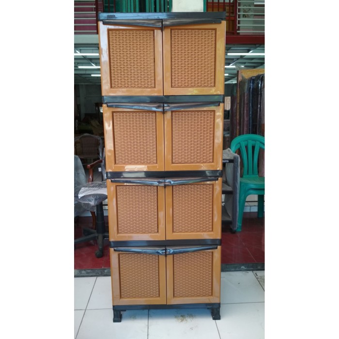 Harga Lemari Plastik 4 Susun  8 Pintu Napolly  LEMARIWEUH