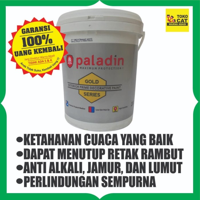 Jual Cat  Tembok  Premium Paladin 20 Liter Gold Untuk 