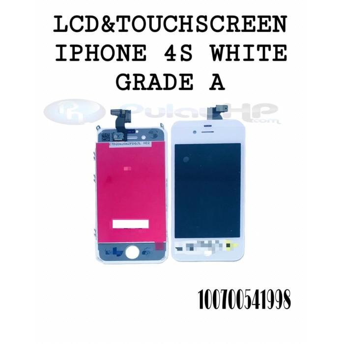 Jual LCD + TOUCHSCREEN IPHONE 4S WHITE GRADE A - Kota