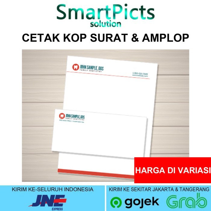 Harga Cetak Kop Surat Dan Amplop - Dunia Belajar