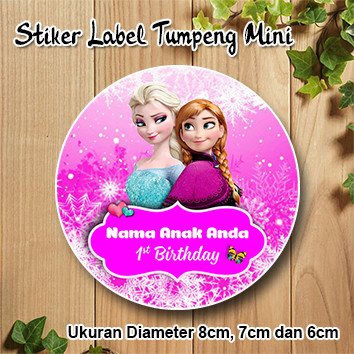 Jual Stiker  Label Ulang  Tahun  Anak  Tumpeng Mini Kotak Nasi 