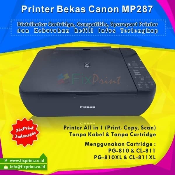 Jual Printer Bekas Canon MP287 (Print,Scan,Copy