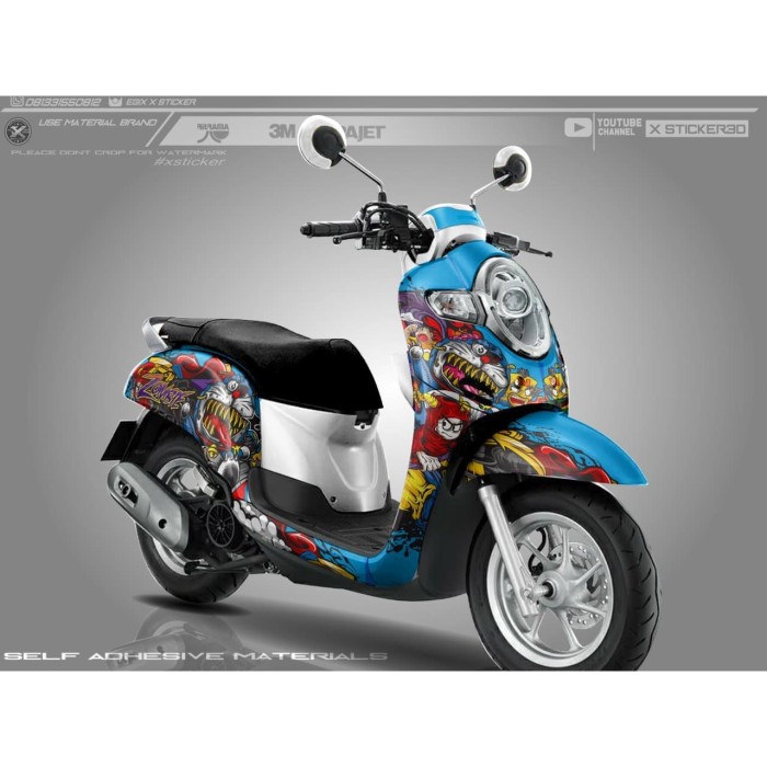 Jual Decal Stiker Full Body Scoopy Doraemon Zombie 06 Kota