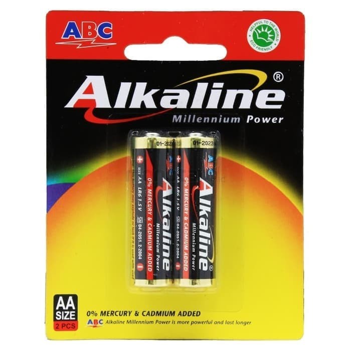 Jual Baterai ABC Alkaline AA LR6 1.5V / Baterai A2 Isi 2 PCS Jakarta