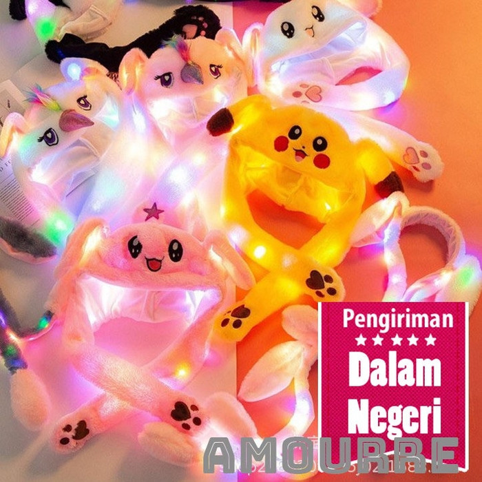Jual Topi Kelinci Led Bergerak TikTok Kupluk Lucu Murah Jual Topi Kelinci Led Bergerak TikTok Kupluk Lucu Murah