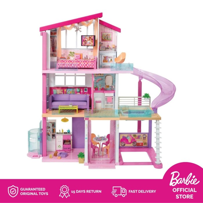 Jual Barbie Dreamhouse Mainan Rumah Boneka Anak Perempuan Kota