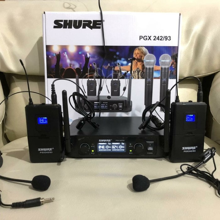 Jual Mic Wireless Headset & Clip On Shure PGX 242/93 Kota Surabaya